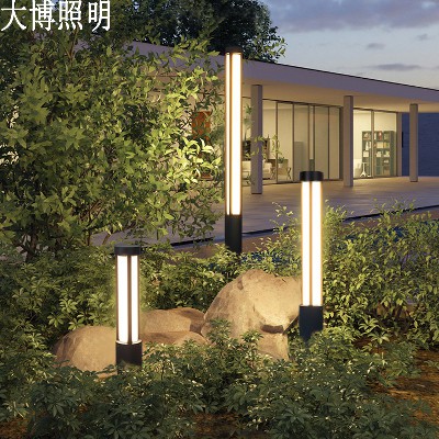 現(xiàn)代簡(jiǎn)約LED柱形庭院燈防水亞克力戶(hù)外公園別墅小區(qū)景觀(guān)燈可定制