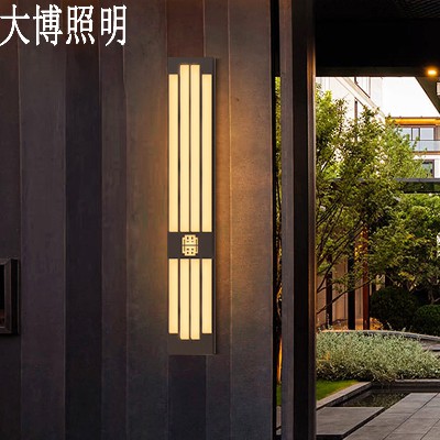 新中式方形景觀(guān)燈LED庭院燈特色拉絲電鍍不銹鋼景觀(guān)燈柱廠(chǎng)家批發(fā)