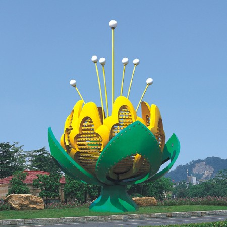 大型造型藝術(shù)景觀燈公園廣場小區(qū)景區(qū)標識LOGO道旗景觀燈柱廠家